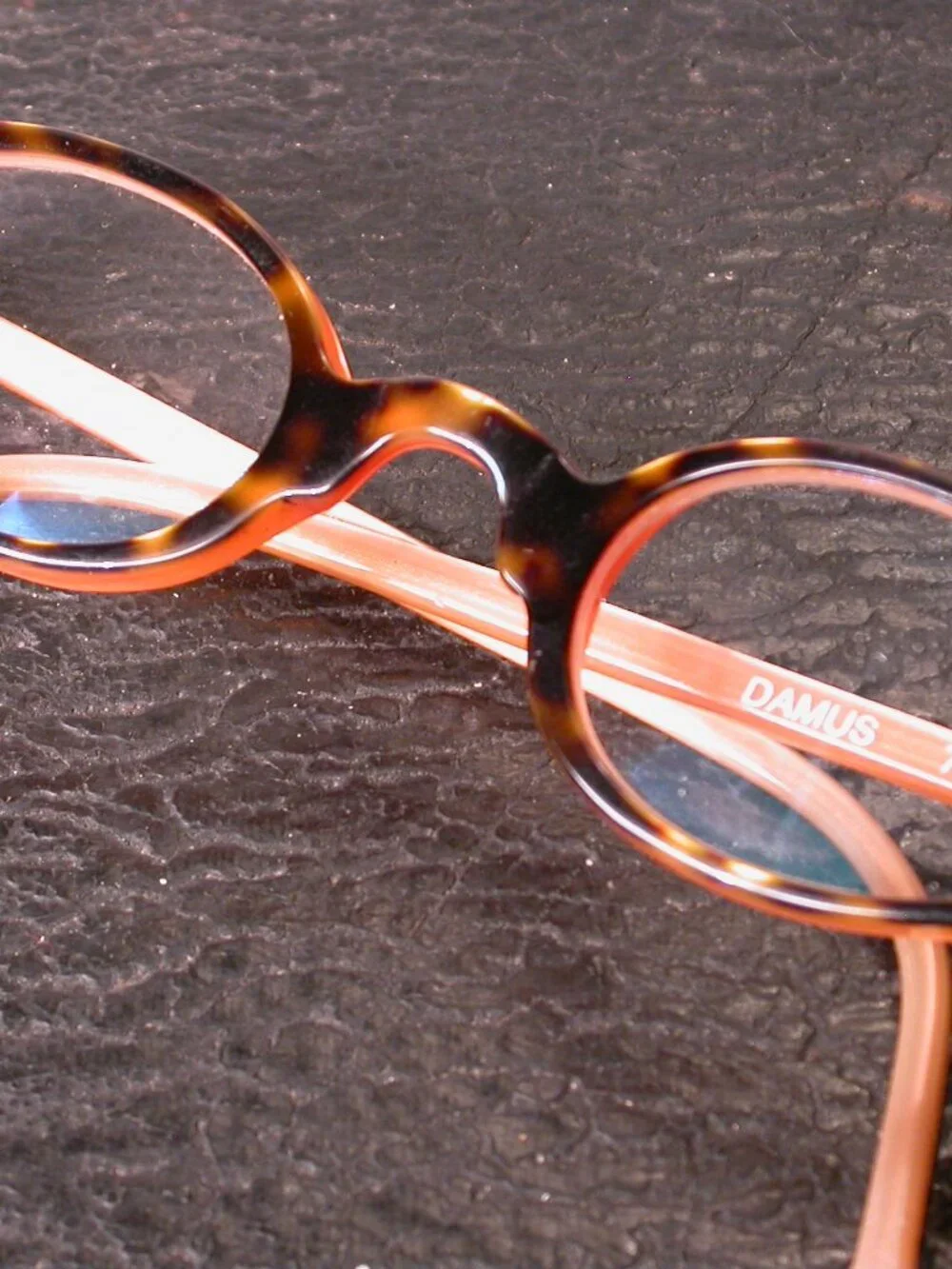 Authentic Anne et Valentin Tortoise Orange Eyeglasses Made in France REPAIR